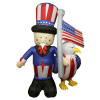 Uncle Sam With American Flag and Eagle Patriotic Inflatable